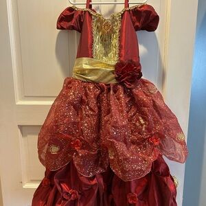 Vintage Disney Store Belle Beauty and the Beast Holiday Gown Girls Size Large